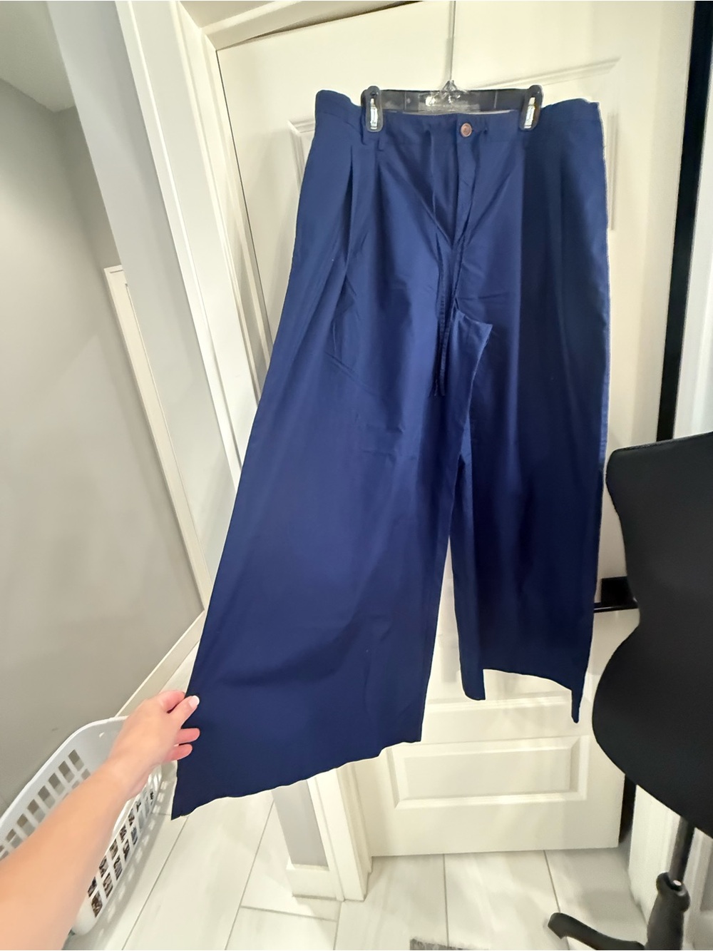 Women’s Navy Palazzo Cotton Pants - Worn once !